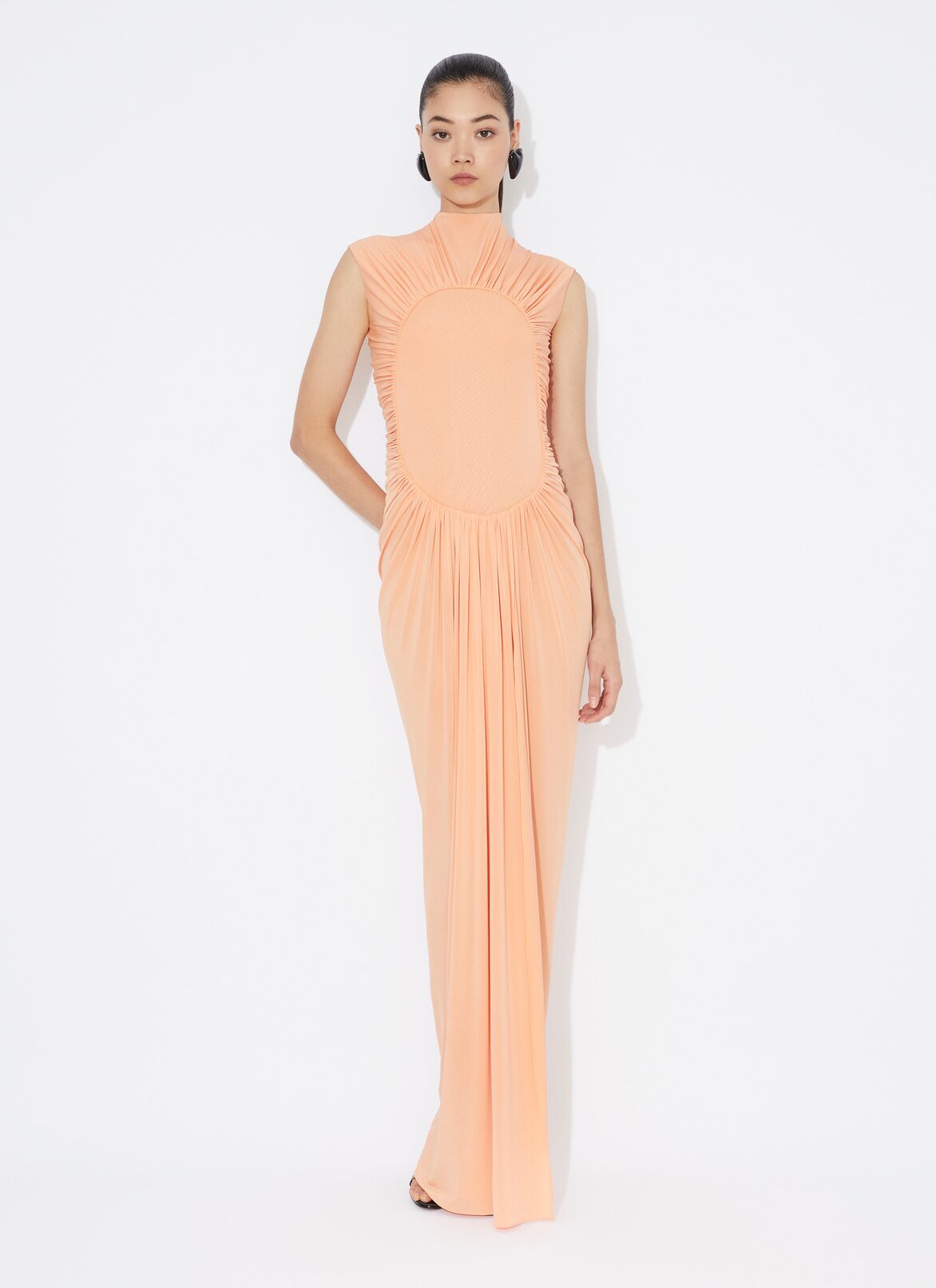 세컨드 스킨 드레이프 드레스 ALAÏA APRICOT 세컨드 스킨 드레이프 드레스